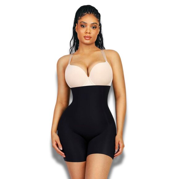 High-Waisted Black Shapewear Shorts - Picture 2 of 10